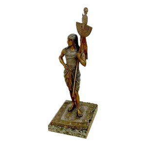 Early 20th Century Vienna Cold Painted Bronze Egyptian Attendant