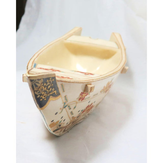 Japanese Late 19th Century Japanese Satsuma Boat, Meiji Period For Sale - Image 3 of 8