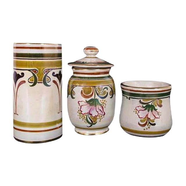 Liberty Ceramic & Porcelain Jars from Gialletti CP, 1930s, Set of 3 For Sale