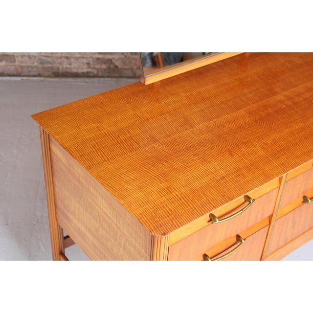 Brown Mid-Century French Mahogany Dressing Table with Mirror, 1960s For Sale - Image 8 of 13