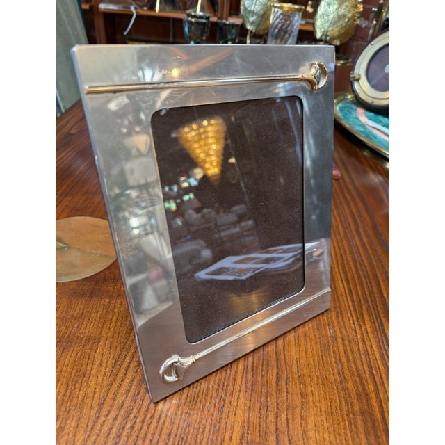 Vintage Gucci Italy Brass Equestrian Bit Photo Frame For Sale In Los Angeles - Image 6 of 6