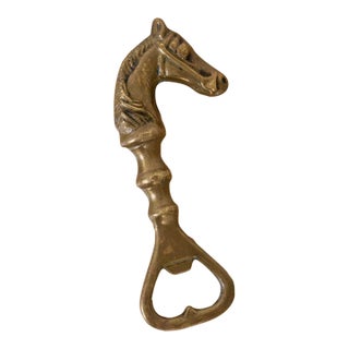 1950s French Brass Horse Bottle Opener For Sale
