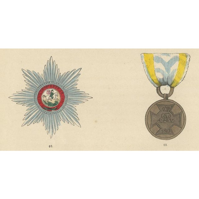 19th Century Plate Xl Hanover King's German Legion Medal Wood Engraving, 1844 For Sale - Image 5 of 9