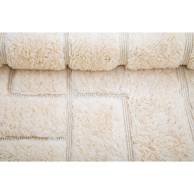 Ivory Hand-Knotted Wool Rug by Azele Studio For Sale - Image 8 of 12