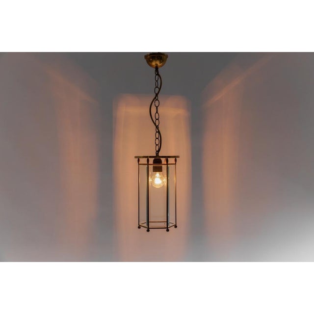 Lovely Adolf Loos Lobmeyr Style Light Cut Glass and Brass, Austria 1930s The lamp needs 1 x E27 / E27 Edison screw fit...