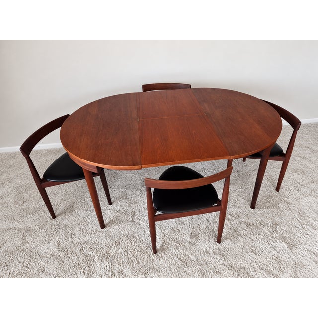 Round Extendable Dining Table and Chairs in Teak by Hans Olsen for Frem Røjle, Denmark, 1960s, Set of 5 For Sale - Image 10 of 18