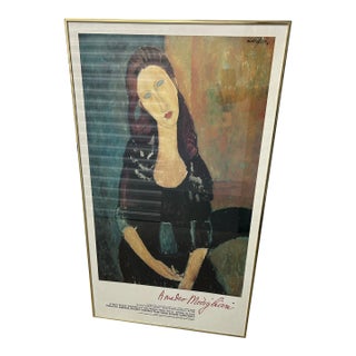 Vintage Modigliani Exhibition Poster Israel Museum 1988 For Sale