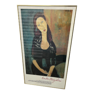 Vintage Modigliani Exhibition Poster Israel Museum 1988