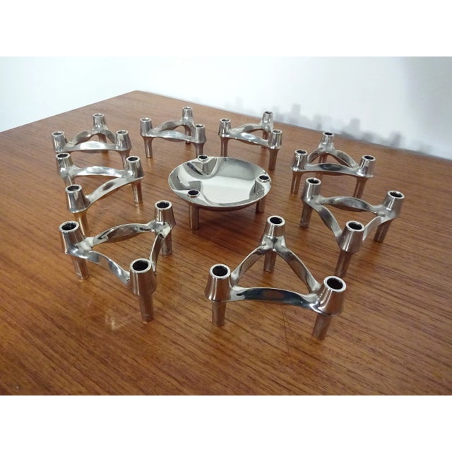 Candleholders by Ceasar Stoffi & Fritz Nagel for BMF, 1960s, Set of 9 For Sale - Image 14 of 14