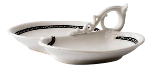 Antique Porcelain Serving Dish by Carl Krister, 1880s