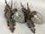 Metal Late 20th French Louis XVI Bronze Deer Wall Lamps Sconces Pair For Sale - Image 7 of 9
