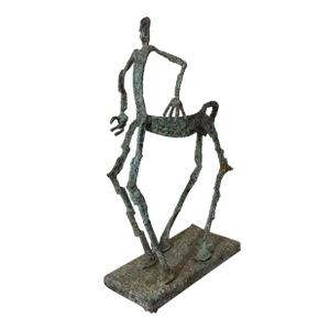 Early 21st Century Bronze Artist Made Brutalist Style Centar Sculpture