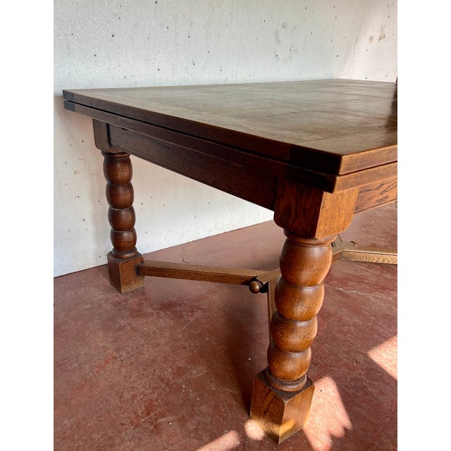 Renaissance-Style Table in Oak, 1930s For Sale - Image 6 of 12