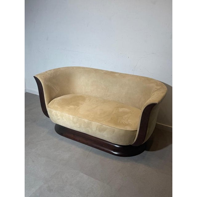 Art Deco Tulip 2-Seater Sofa from Hotel Le Malandre For Sale - Image 6 of 8