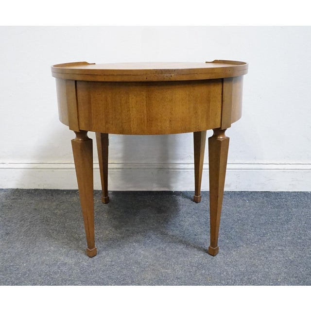 John Widdicomb / William a Berkey Traditional Federal Style Sunburst Mahogany 23" Round Accent End Table 7788 For Sale - Image 13 of 15