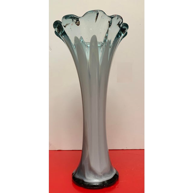 Art Glass Flower Shaped Vase Chairish