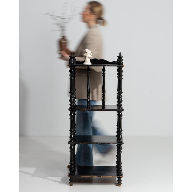 Napoleon III Black Patinated Etagere France 19th Century For Sale In Greensboro - Image 6 of 8