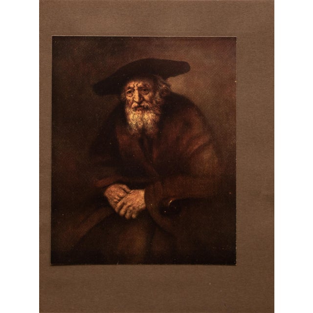 1905 After Rembrandt "An Old Man With a Long Beard", First Edition Full-Color Print by M. Menpes For Sale In Dallas - Image 6 of 6