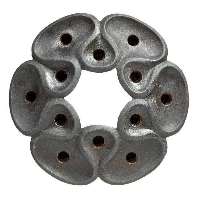 Mid-Century Modern Danish Brutalist Cast Iron Candleholder by Jens Harald Quistgaard, 1960s For Sale