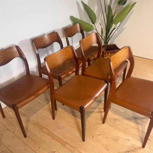 Model 71 Chairs by Niels Otto Møller, 1960s, Set of 6 For Sale - Image 4 of 10