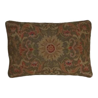 Handmade Needlepoint Throw Pillow For Sale