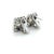 Metal Mid 20th Century 4.34 Carat Radiant Cut Diamond and Sapphire Stud Earrings, Pair For Sale - Image 7 of 9