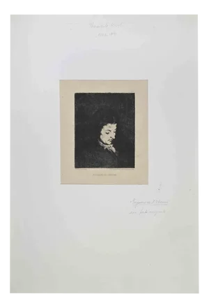 Théodule Ribot, Portrait, Etching, 19th Century