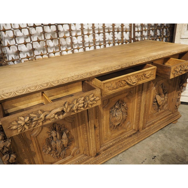 19th Century Bleached French Oak Hunt Enfilade, Circa 1880 For Sale - Image 16 of 18