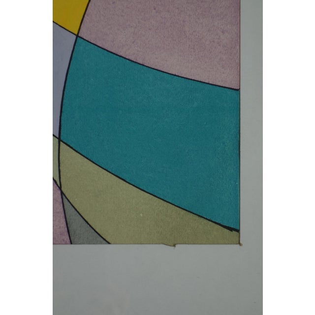 1970s Vittorio Brevi, Abstract Composition, 1972, Artwork on Paper, Framed For Sale - Image 5 of 9