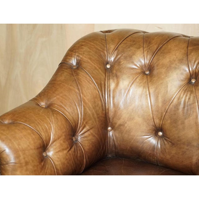 Brown Leather Chesterfield Armchair from George Smith For Sale - Image 6 of 18