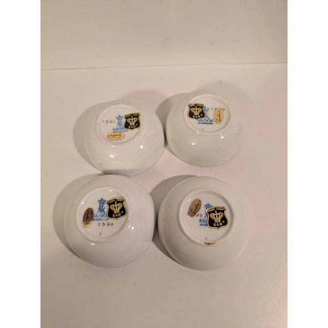 Vintage German Porcelain Harvest Fruit Plates, Pedestal Stand & Nut Bowls - Set of 7 For Sale - Image 11 of 15