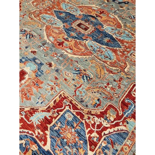 This stunning medallion design rug is made of 75% wool & 25% cotton. This extremely gorgeous rug is an eye catching...