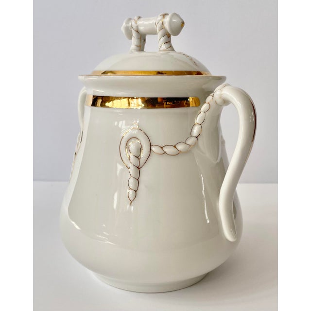 This delightful circa 1870 lidded bowl could easily be reinterpreted for use in any room in your home. Accented in gilt...