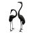 Pair of Vintage Hollywood Regency Dark Patinated Brass Crane Statues For Sale