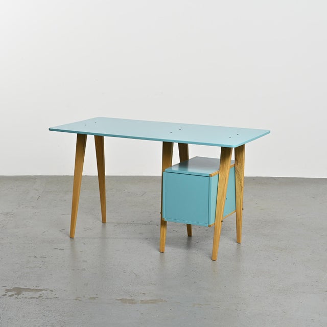 Desk and Chair by André Sornay for Sornay Meubles, Lyon, 1955, Set of 2 For Sale - Image 6 of 18