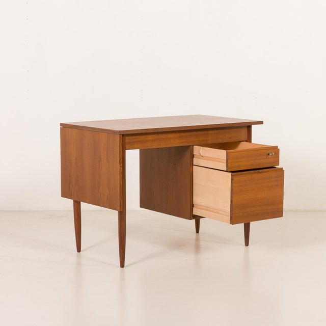 Mid-Century Modern Teak Desk with Extension from Austvoll Møbelfabrikk, Norway, 1960s For Sale - Image 13 of 18