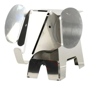 Postmodern Heavy Metal Chrome Elephant Floor Lamp, 1980s