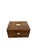 Antique Walnut Travel Jewelry Box W Inkwells & Secret Compartment.