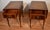 1930s English Hepplewhite Mahogany Satin Wood Inlay Leather Top Drop-Leaf Pembroke Side Tables For Sale - Image 13 of 18