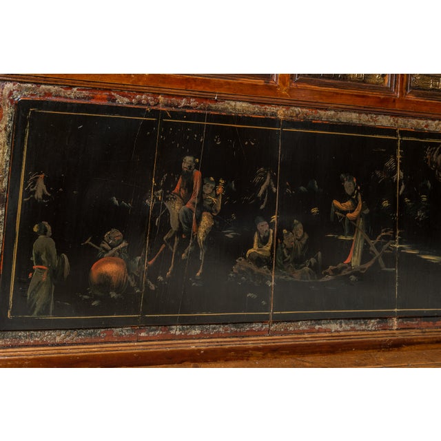 Wood Chinese Travel Case With Traditional Carved Decoration For Sale - Image 7 of 12