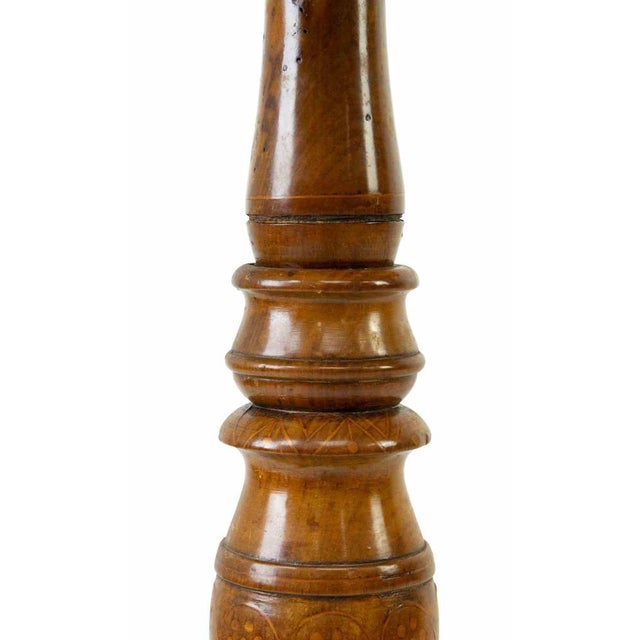 Wood 19th Century Maple Coffee Table with Walnut Inlays, Italy For Sale - Image 7 of 9