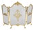 Antique French Rococo Gilt Bronze Flaming Torch Triple Fire Screen, 1870s For Sale
