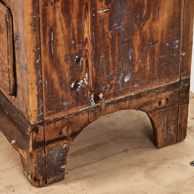 Wood Antique Swedish Gustavian High Cabinet, 1800s For Sale - Image 7 of 9