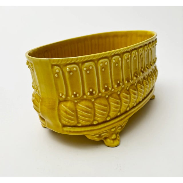 1950s Mid-Century Modern Yellow California Footed Console Planter ...