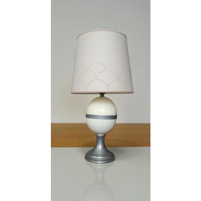 Ostrich Egg Lamp by Christian Dior, 1970s For Sale - Image 9 of 11