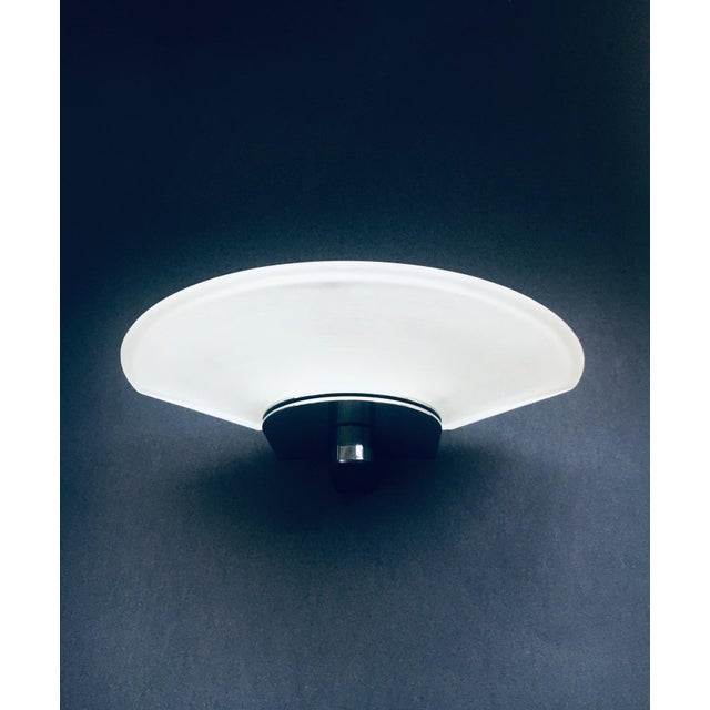 1980s Postmodern Frosted Glass Sconce Wall Lamp from Metalarte, Spain, 1980s For Sale - Image 5 of 18