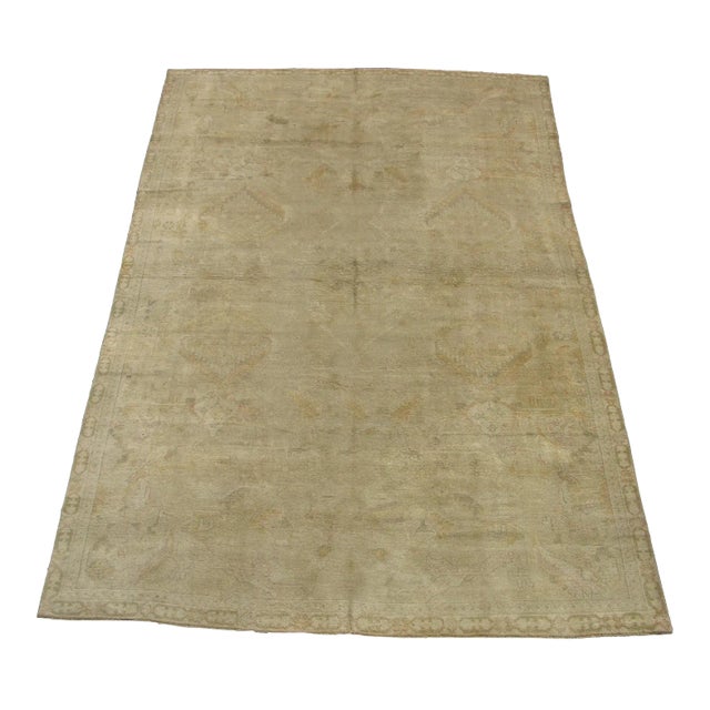 Antique Oushak Rug 11.10x7.7 For Sale