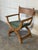 Mid-Century Modern In Style of Henning Kjærnulf Brutalist Oak Kurul Armchair Danish Mid-Century Modern 1960s For Sale - Image 3 of 11