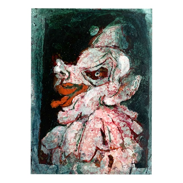 Andrzej Kreutz-Majewski, The Head, 1996, Oil and Mixed Media on Paper For Sale
