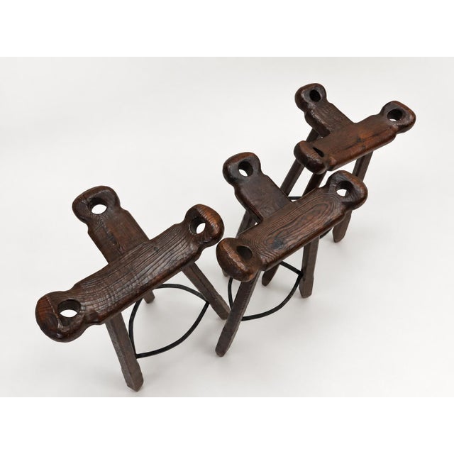 Vintage Brutalist Marbella Stool attributed to Sergio Rodrigues, 1970s For Sale - Image 10 of 15